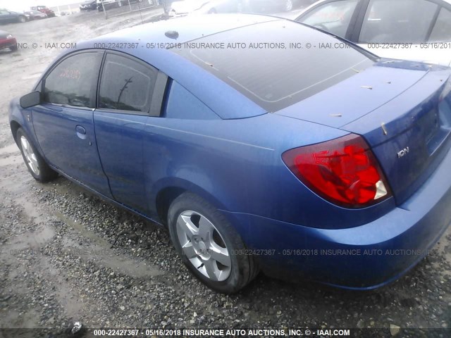 1G8AN15F86Z114092 - 2006 SATURN ION LEVEL 2 BLUE photo 3