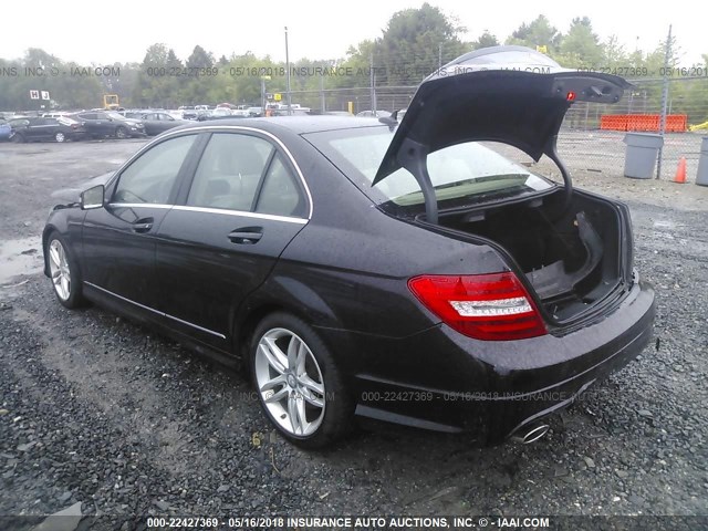 WDDGF8AB0DR269876 - 2013 MERCEDES-BENZ C 300 4MATIC BLACK photo 3