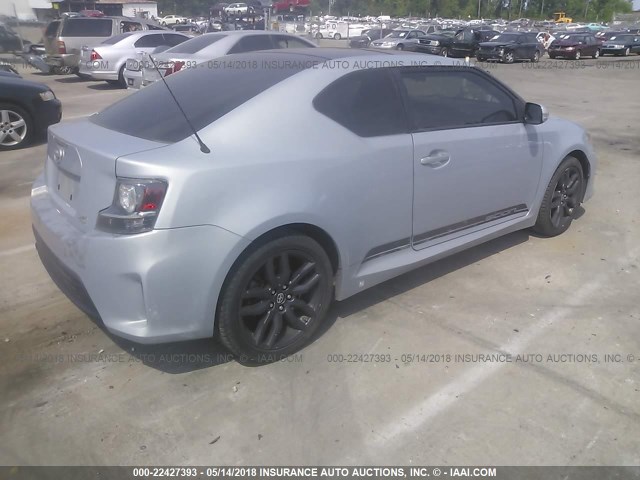 JTKJF5C71E3069044 - 2014 TOYOTA SCION TC 银色 照片 4