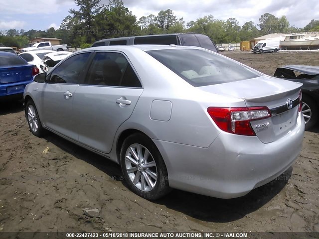 4T1BD1FK5EU106578 - 2014 TOYOTA CAMRY HYBRID/LE/XLE 银色 照片 3