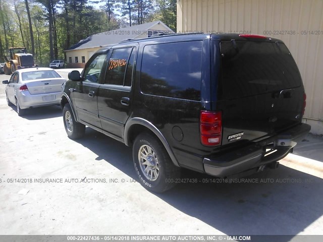 1FMRU16W42LA93583 - 2002 FORD EXPEDITION XLT 黑色 照片 3