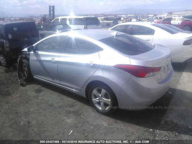 5NPDH4AE2CH115542 - 2012 HYUNDAI ELANTRA GLS/LIMITED SILVER photo 3