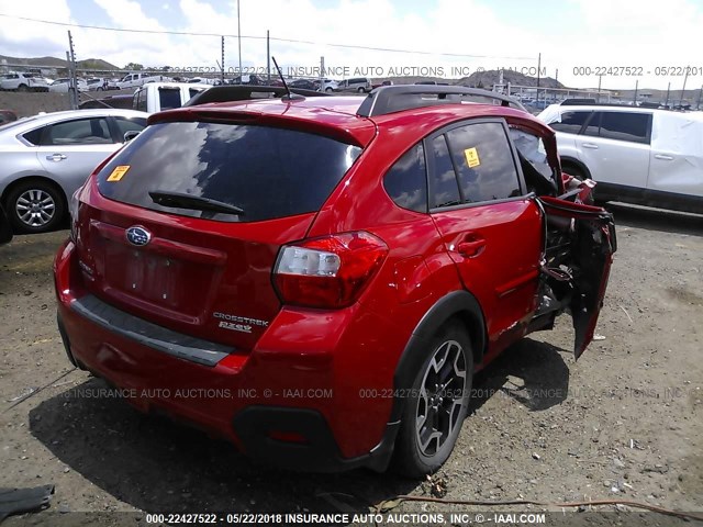 JF2GPABC3G8305139 - 2016 SUBARU CROSSTREK PREMIUM წითელი ფოტო 4