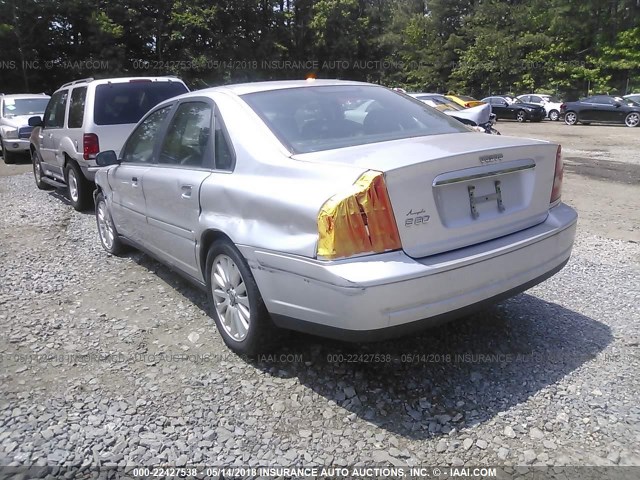 YV1TS592761426502 - 2006 VOLVO S80 2.5T SILVER photo 3