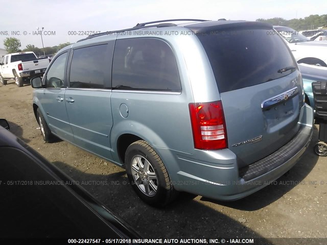 2A8HR54P18R720107 - 2008 CHRYSLER TOWN & COUNTRY TOURING Light Blue photo 3