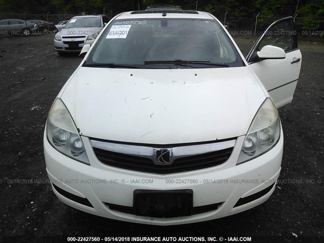 1G8ZV57728F174356 - 2008 SATURN AURA XR WHITE photo 6