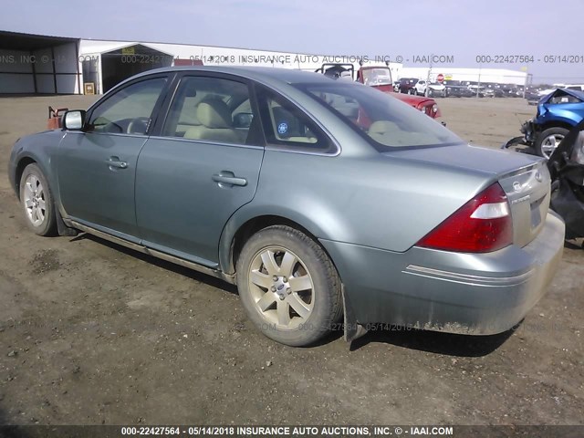 1FAFP24197G107818 - 2007 FORD FIVE HUNDRED SEL GREEN photo 3