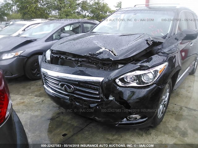 5N1AL0MN7DC321521 - 2013 INFINITI JX35 BLACK photo 6