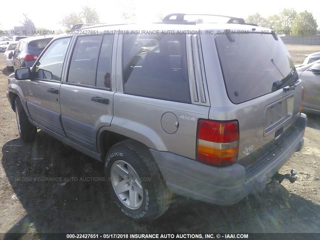 1J4GZ58Y0WC364478 - 1998 JEEP GRAND CHEROKEE LAREDO/TSI GRAY photo 3