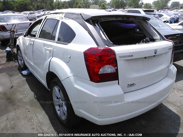 1B3CB4HA8AD538985 - 2010 DODGE CALIBER SXT WHITE photo 3