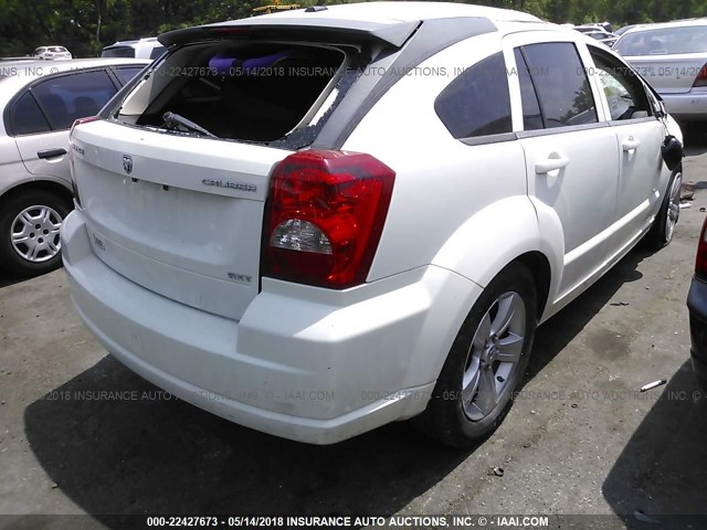 1B3CB4HA8AD538985 - 2010 DODGE CALIBER SXT WHITE photo 4