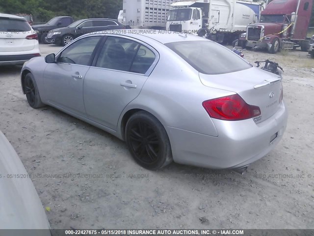 JN1CV6AP0AM401977 - 2010 INFINITI G37 SPORT SILVER photo 3