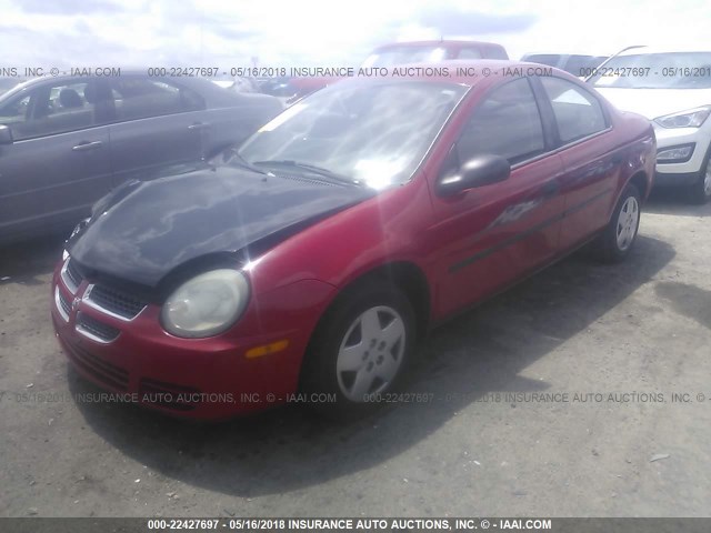 1B3ES26C94D558362 - 2004 DODGE NEON SE RED photo 2