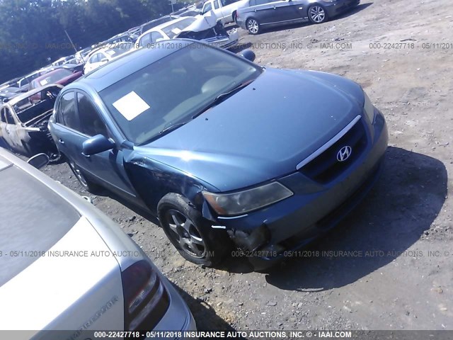 5NPEU46F46H088513 - 2006 HYUNDAI SONATA GLS/LX BLUE photo 1