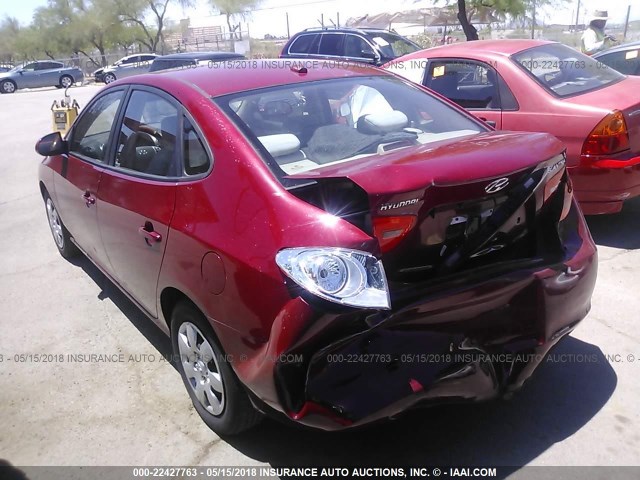 KMHDU46D07U101982 - 2007 HYUNDAI ELANTRA GLS/SE/LIMITED RED photo 3