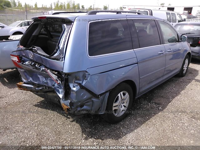 5FNRL38687B050536 - 2007 HONDA ODYSSEY EXL ტალღისფერი ფოტო 4