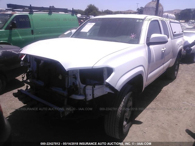 5TFRX5GN1GX061988 - 2016 TOYOTA TACOMA ACCESS CAB/SR/SR5 WHITE photo 2