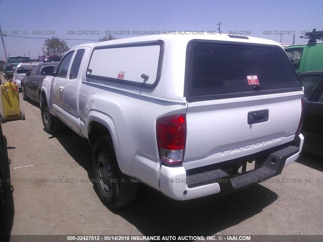 5TFRX5GN1GX061988 - 2016 TOYOTA TACOMA ACCESS CAB/SR/SR5 WHITE photo 3