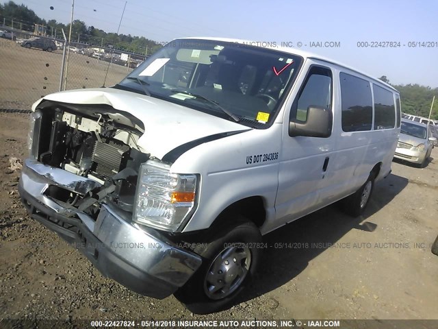 1FBSS3BL3CDA44197 - 2012 FORD ECONOLINE E350 SUPER DUTY WAGON WHITE photo 2