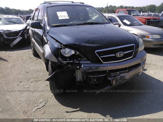 KNDJC733035076917 - 2003 KIA SORENTO EX/LX BLACK photo 6