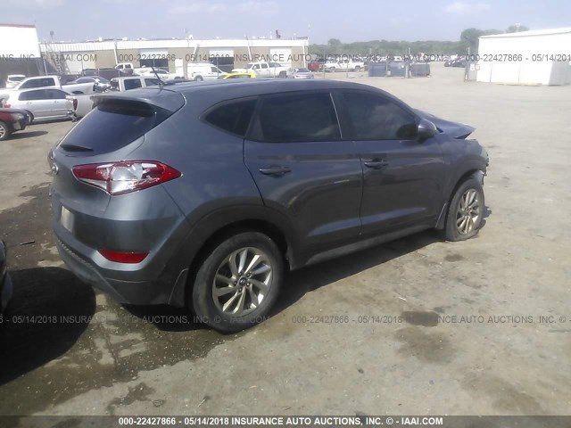 KM8J23A43GU136350 - 2016 HYUNDAI TUCSON SE GRAY photo 4