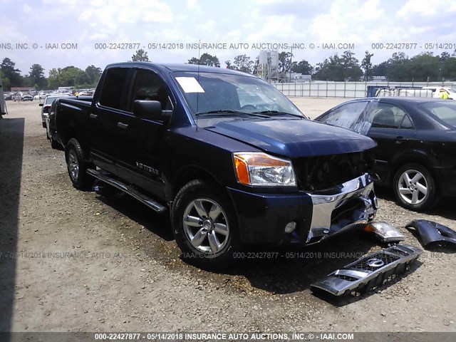 1N6BA0ED7BN300803 - 2011 NISSAN TITAN S/SV/SL/PRO-4X BLUE photo 1