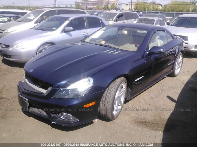 WDBSK71F69F153988 - 2009 MERCEDES-BENZ SL 550 BLUE photo 2