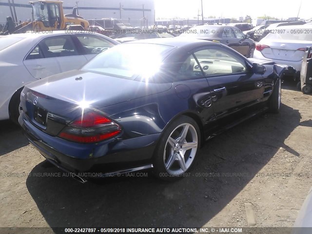 WDBSK71F69F153988 - 2009 MERCEDES-BENZ SL 550 BLUE photo 4