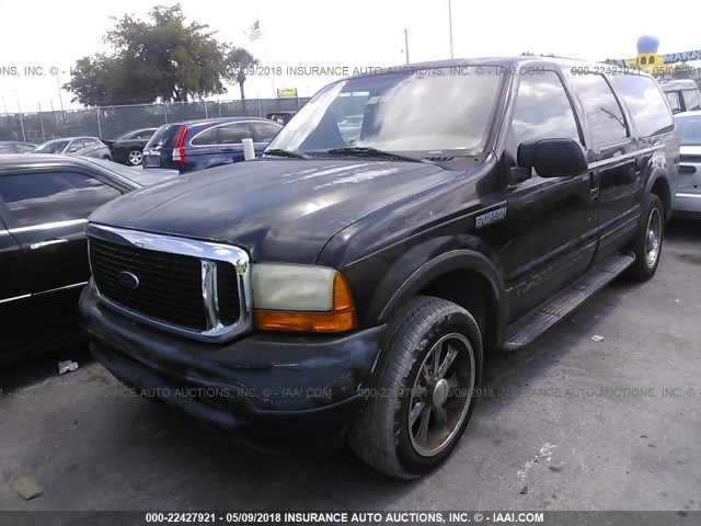 1FMNU42S6YEA53442 - 2000 FORD EXCURSION LIMITED BLACK photo 2