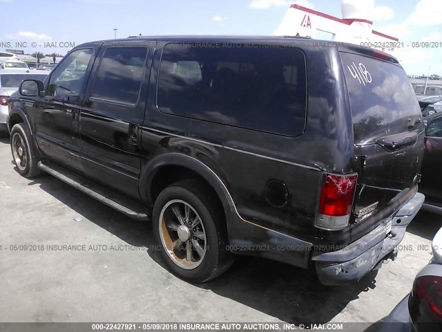 1FMNU42S6YEA53442 - 2000 FORD EXCURSION LIMITED BLACK photo 3