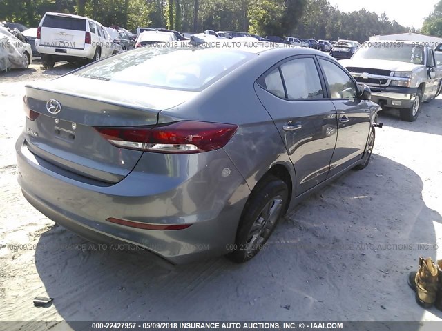 5NPD84LF3JH307880 - 2018 HYUNDAI ELANTRA SEL/VALUE/LIMITED GRAY photo 4