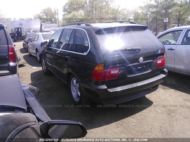 5UXFB33593LH50501 - 2003 BMW X5 4.4I BLACK photo 3