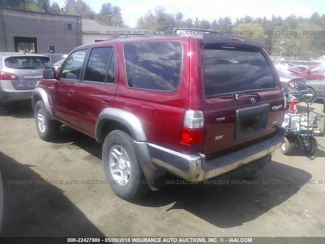 JT3HN86R619049326 - 2001 TOYOTA 4RUNNER SR5 RED photo 3