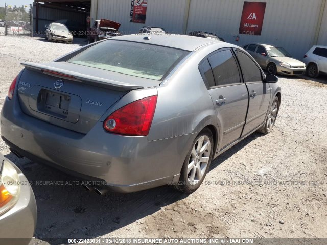 1N4BA41E08C838956 - 2008 NISSAN MAXIMA SE/SL GRAY photo 4