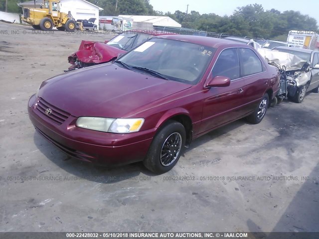 4T1BG22K0VU093970 - 1997 TOYOTA CAMRY CE/LE/XLE BURGUNDY photo 2