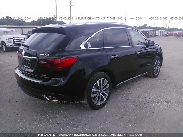 5FRYD4H46GB058999 - 2016 ACURA MDX TECHNOLOGY BLACK photo 4