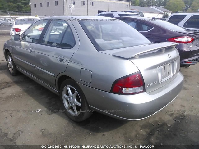 3N1BB51D71L129278 - 2001 NISSAN SENTRA SE GRAY photo 3