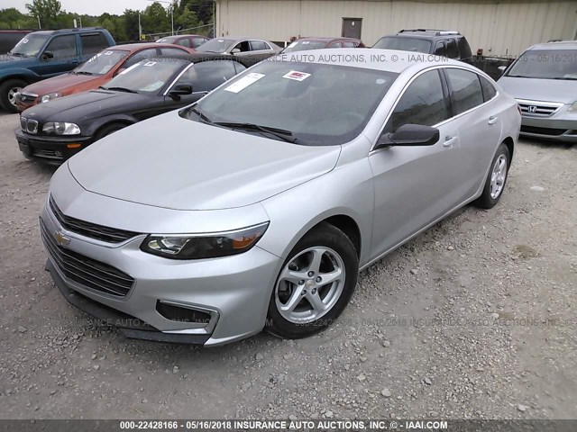 1G1ZB5STXGF232093 - 2016 CHEVROLET MALIBU LS 银色 照片 2