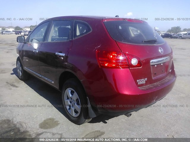 JN8AS5MV9FW261591 - 2015 NISSAN ROGUE SELECT S RED photo 3