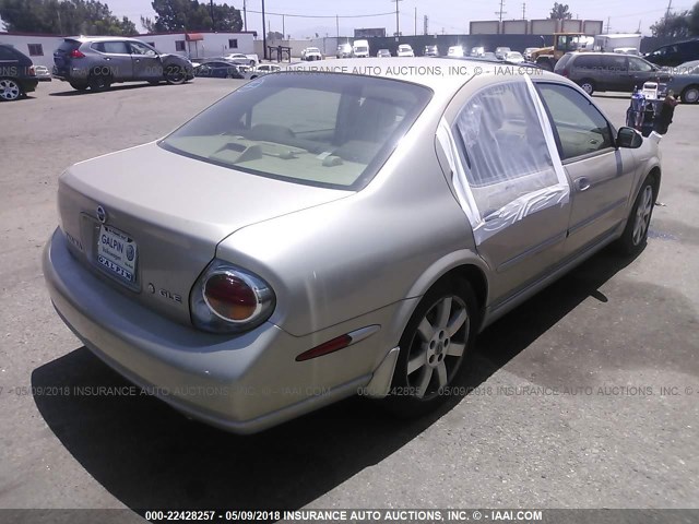 JN1DA31A72T304292 - 2002 NISSAN MAXIMA GLE/SE GOLD photo 4