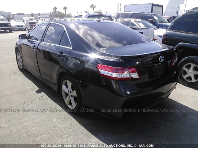4T1BK3EKXBU124346 - 2011 TOYOTA CAMRY SE/LE/XLE Қара фото 3