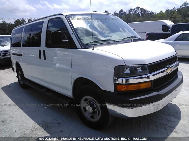 1GBWGFFG5G1252848 - 2016 CHEVROLET EXPRESS G2500 LT WHITE photo 1