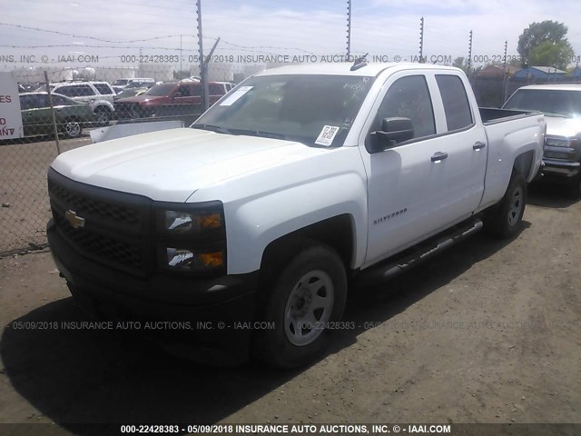 1GCVKPEC1FZ229691 - 2015 CHEVROLET SILVERADO K1500 WHITE photo 2