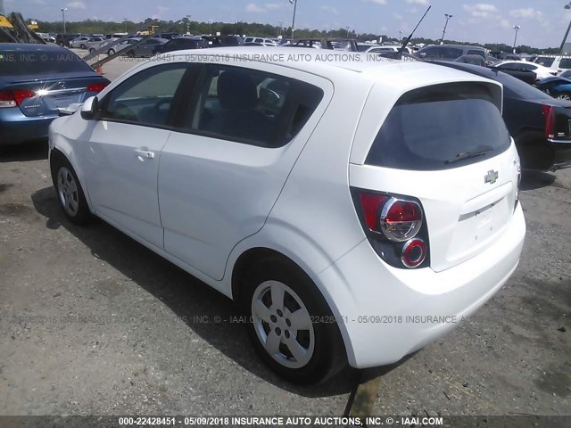 1G1JA6SH7C4130113 - 2012 CHEVROLET SONIC LS 白色 照片 3