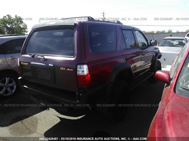 JT3HN86R119056927 - 2001 TOYOTA 4RUNNER SR5 RED photo 4