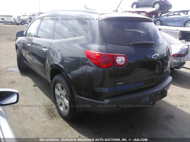 1GNLVGED0AJ262719 - 2010 CHEVROLET TRAVERSE LT BLACK photo 3