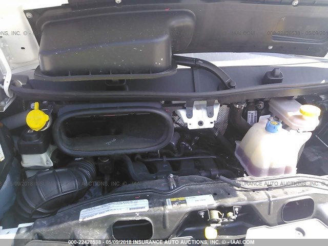 3C6TRVAG4JE109878 - 2018 RAM PROMASTER 1500 1500 STANDARD WHITE photo 10