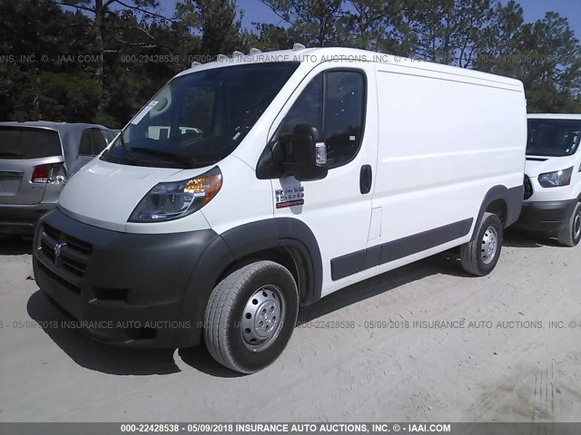 3C6TRVAG4JE109878 - 2018 RAM PROMASTER 1500 1500 STANDARD WHITE photo 2