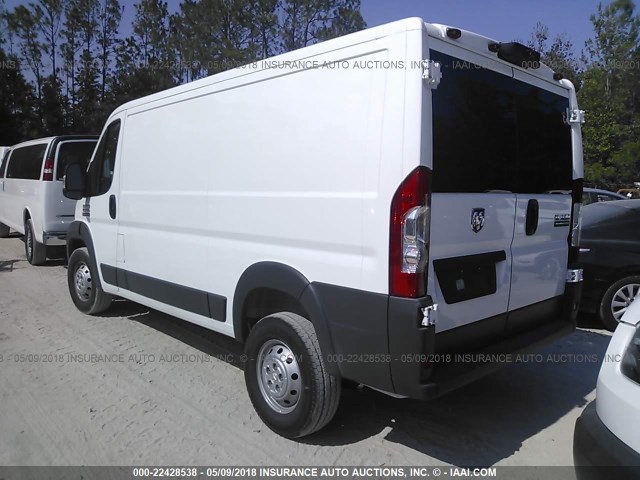 3C6TRVAG4JE109878 - 2018 RAM PROMASTER 1500 1500 STANDARD WHITE photo 3