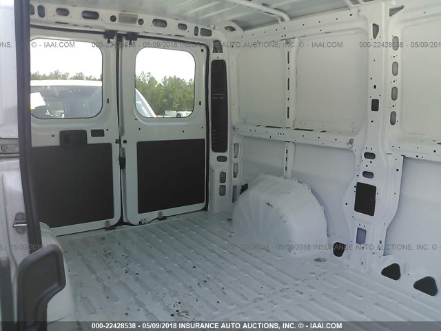 3C6TRVAG4JE109878 - 2018 RAM PROMASTER 1500 1500 STANDARD WHITE photo 8